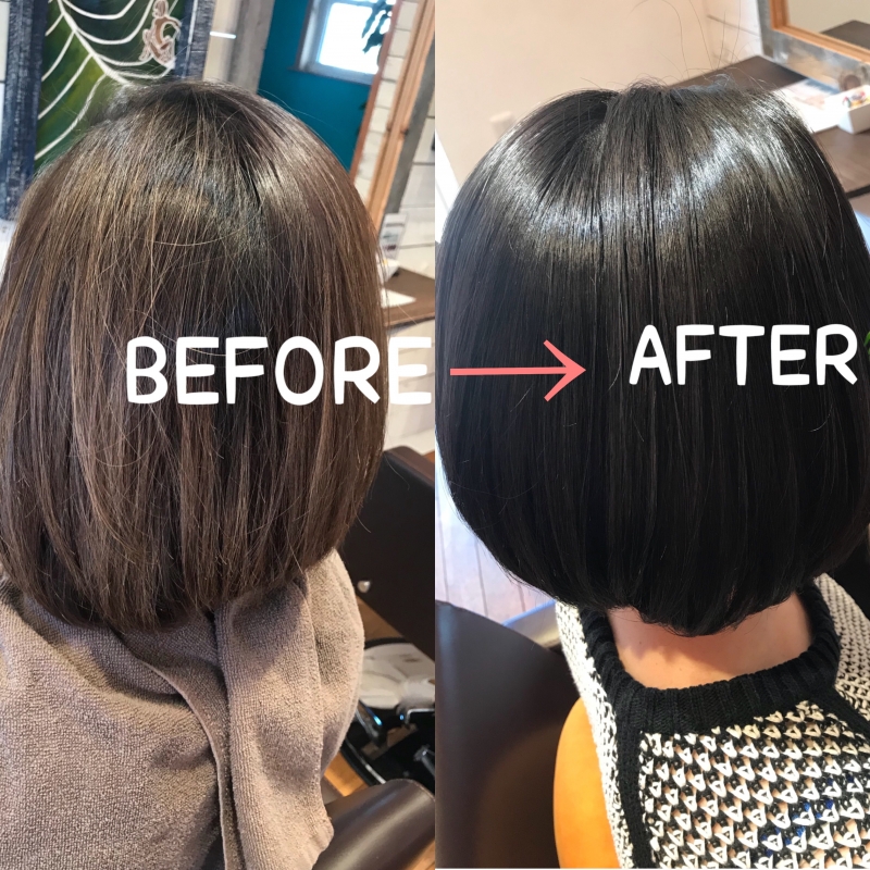 オラプレックスでツヤツヤハリコシヘアー♪