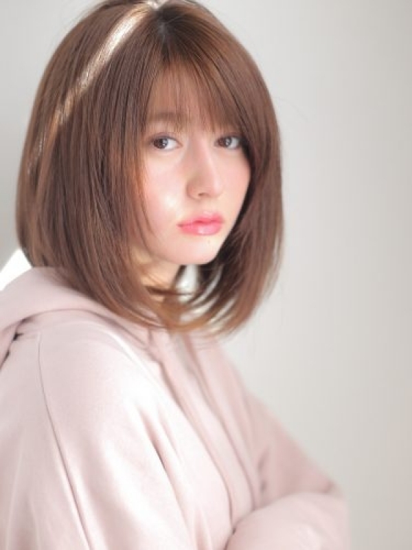 エレガント セクシーテイスト前下がりシースルーボブ 吉祥寺 Lino By U Realm リノバイユーレルム 人気美容院 美容室 Id 3841